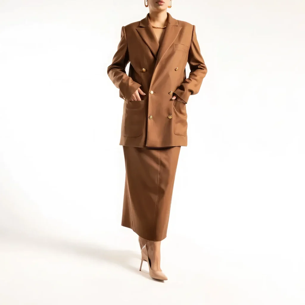 aci kahve maxi uzun etek